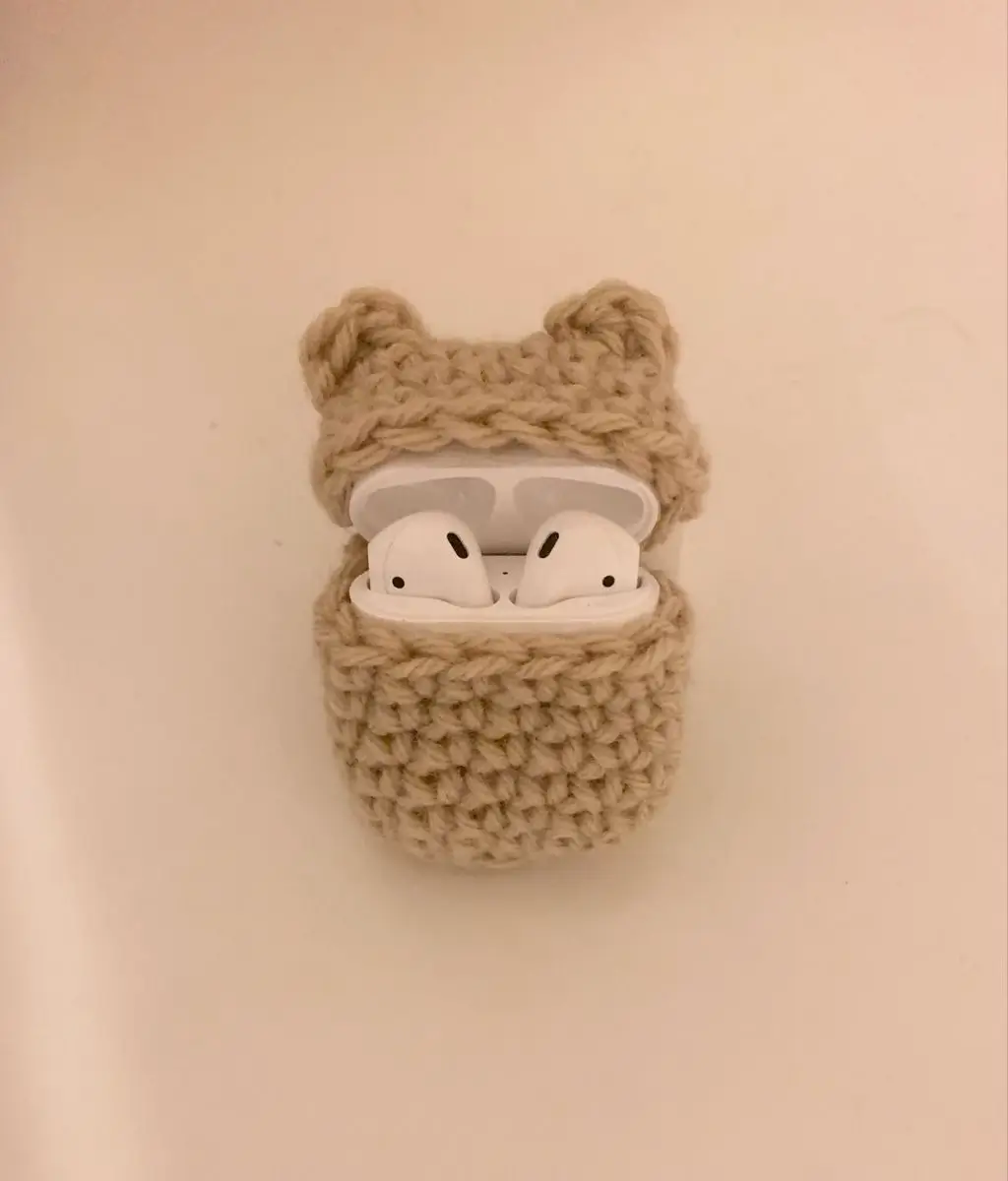 Bear Crochet Airpod Case