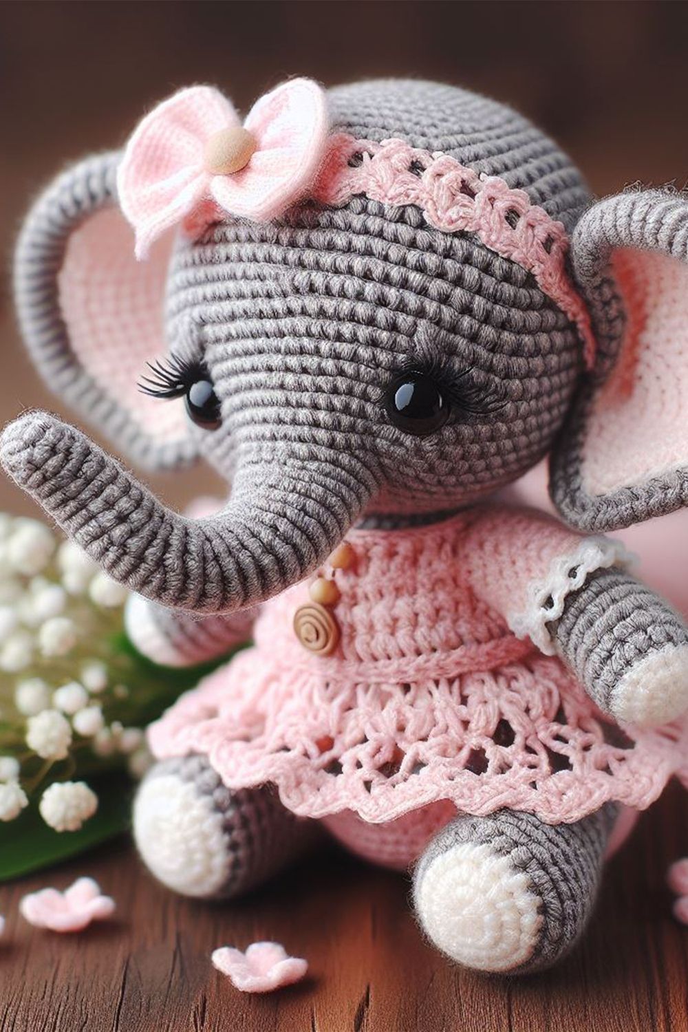 Blossom Baby Elephant Amigurumi