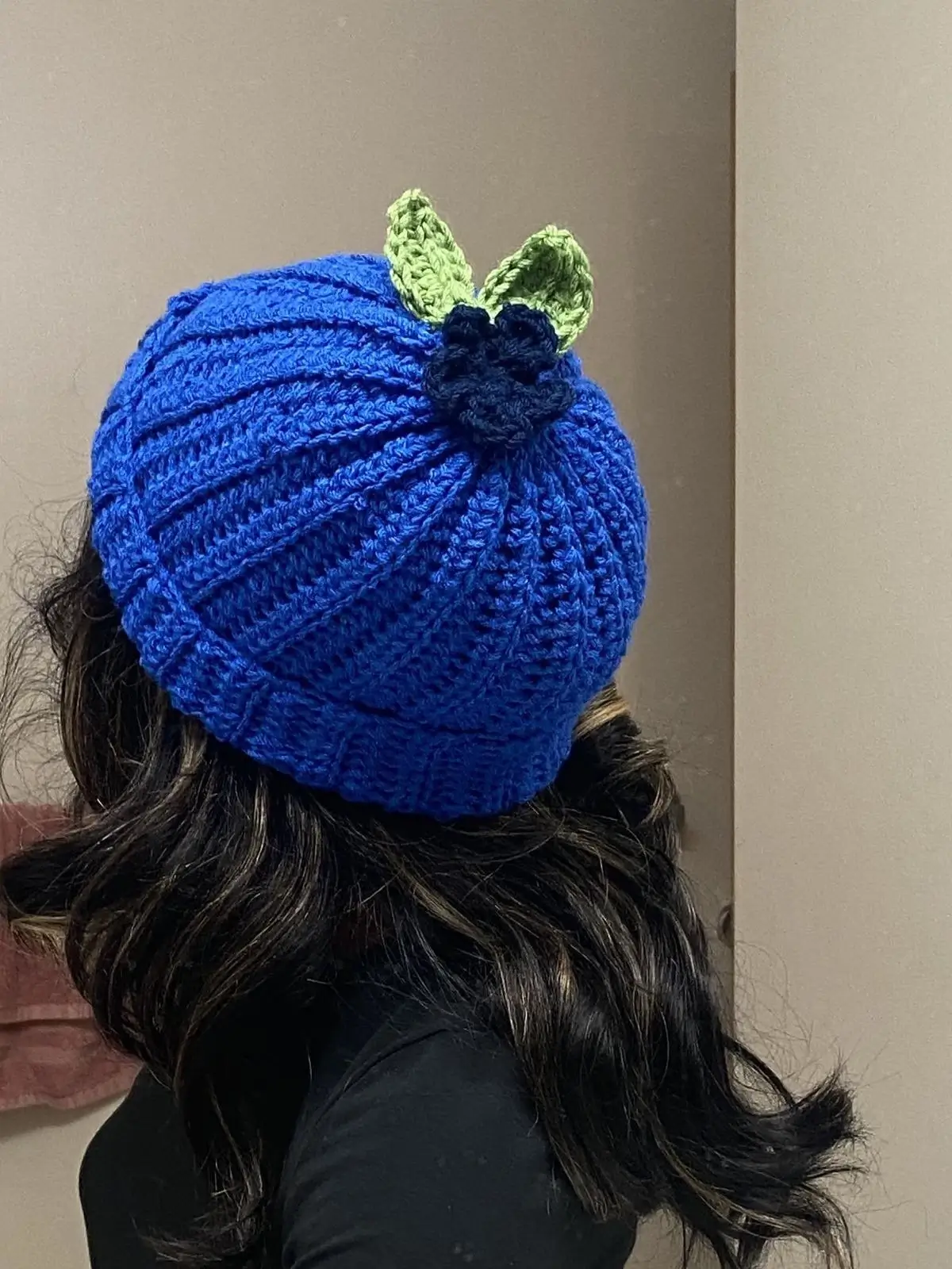 Blueberry Crochet Beanie, Crochet Hat