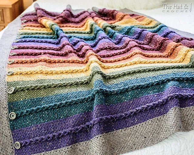 Buttons & Braids Blanket