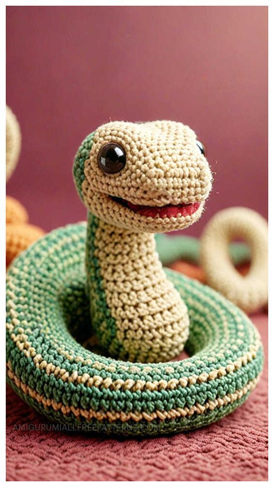 Crochet Cute Snake Amigurumi Free Pattern