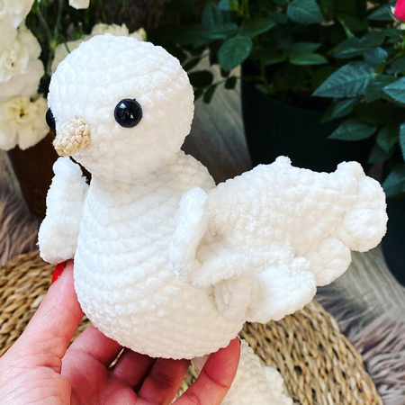 Crochet White Dove Amigurumi PDF Free Pattern