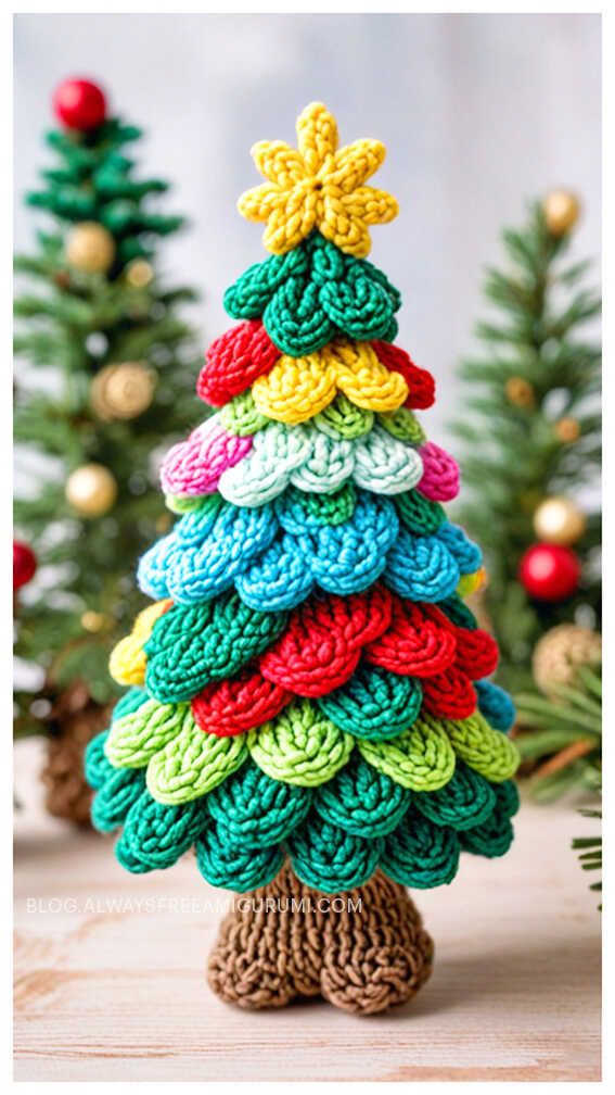 Free Crochet Amigurumi Christmas Pine Pattern