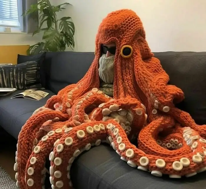 Octopus shape blanket