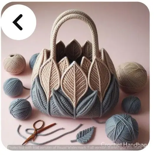 Tulips Pattern Crochet Summer Handbags Designs