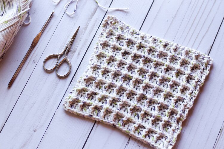 Waffle WashCloth - Free Crochet Pattern