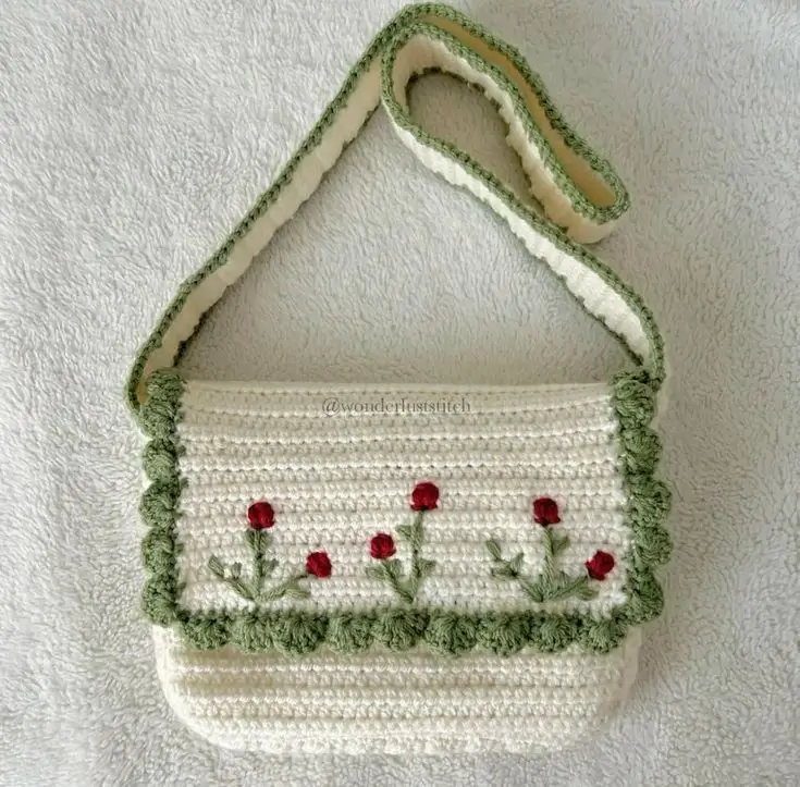 Wonderluststitch rose crochet bag so gorgeous