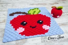 Alice the Apple C2C Blanket Free Crochet Pattern