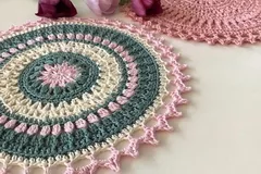 Winter Rose Mandala Free Crochet Pattern