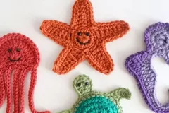 Ocean Friends Crochet Appliques