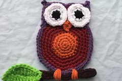 Owl Applique Free Crochet Pattern