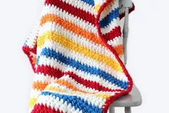 Stripey Days Baby Blanket Free Crochet Pattern