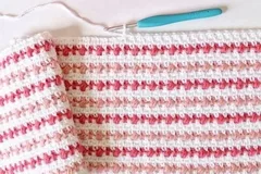 Puff Stripes Baby Blanket