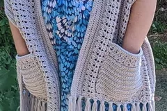 Delicate Pocket Shawl Free Crochet Pattern