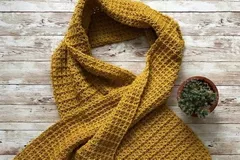 Merino mustard scarf Free Crochet Pattern