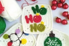 Christmas Bauble Granny Square Free Pattern