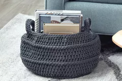 Crochet Basket with Handles Free Crochet Pattern