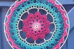 Positivity Mandala Hoop Free Crochet Pattern