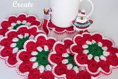 Merry Jingle Coaster Free Crochet Pattern