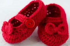 Simple Lovely Mary Jane Baby Booties