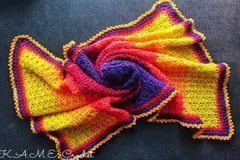 Crochet Tropical Sunset Baby Blanket mini CAL Free Pattern