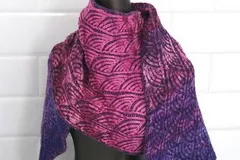 Sashiko Brioche Wrap Free Knitting Pattern