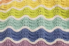 Pastel Rainbow Baby Blanket Free Knitting Pattern