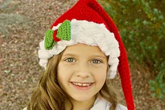 Fancy Santa Hat Free Crochet Pattern