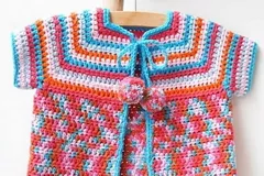 Aran Baby Cardigan Free Crochet Pattern