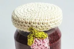 Strawberry Jar Cover Free Crochet Pattern