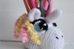 Unicorn jar cover Free Crochet Pattern