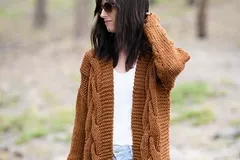 Coziest Cable Cardigan Free Knitting Pattern