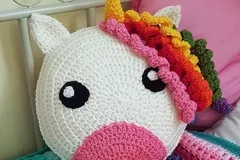 Unicorn Cushion Free Crochet Pattern