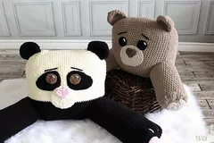 Back Pillow: Bear/Panda Crochet Pattern