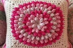 Pink Ombre Pops Pillow Free Crochet Pattern