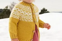 Nordic style knitted sweaters for kids cute yellow