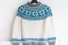 Nordic style knitted sweaters for kids tiny blue