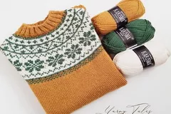 Nordic style knitted sweaters for kids sunny colour