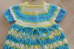 Cute baby dresses knitting patterns blue yellow