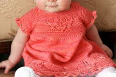 Sproutlette Knitted Baby Dress Free Pattern