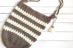 Coffee and Cream Market Bag Free Crochet Pattern