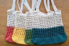 Color Block Market Bag Free Crochet Pattern