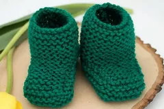 Garter Stitch Booties Free Knitting Pattern