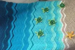 Baby Sea Turtle Blanket Free Crochet Pattern