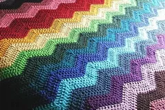 Rainbow Ripple Afghan  Free Crochet Pattern