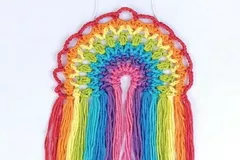 Rainbow Suncatcher Free Crochet Pattern