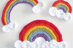 Rainbow Applique Free Crochet Pattern