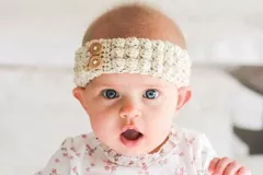 Bobble baby headband Free Crochet Pattern