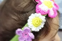 Berayla Flower Headband Free Crochet Pattern