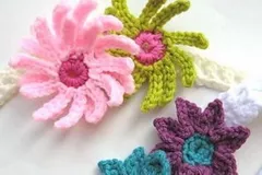 Baby Headbands with Flowers Free Crochet Pattern